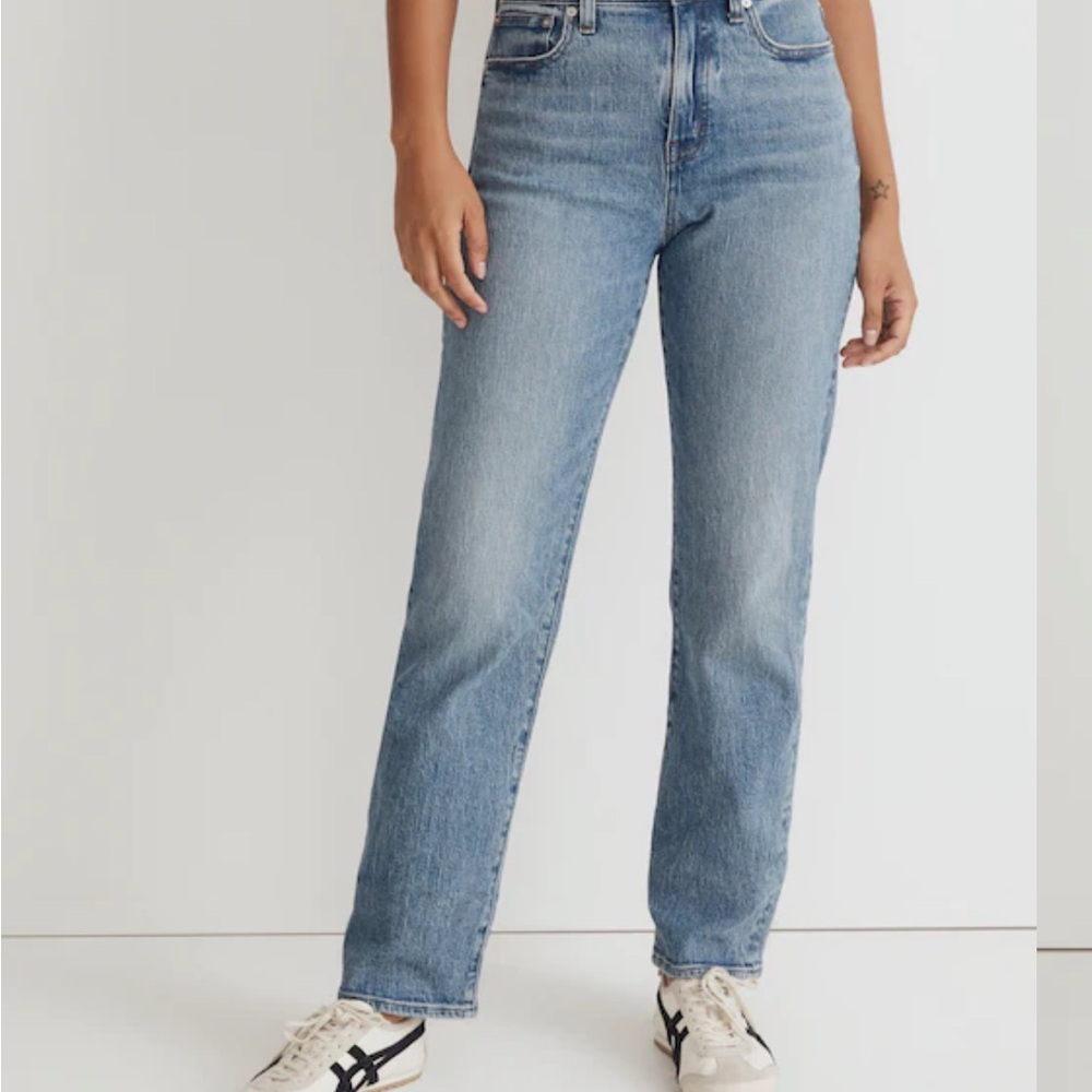 Madewell Women's Curvy 90s Straight Leg Blue Jeans